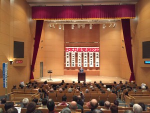 佐賀県唐津市の演説会。来年1月の市議選で問う議席を２から３へ！頑張りましょう！！