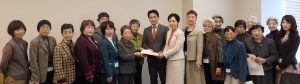 国際婦人年連絡会の皆さんから、共謀罪法案の国会提出反対の要請を受けました。ともに頑張ります！