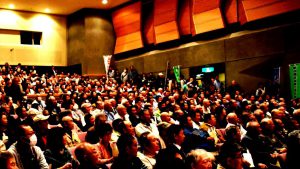 新潟6区の野党統一候補・うめたに守さん（無所属）の必勝めざす総決起集会で挨拶