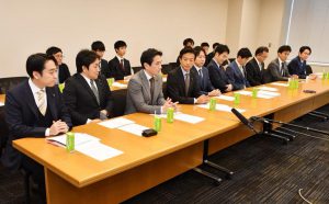 若者政策推進議連が各党政策責任者に申し入れました