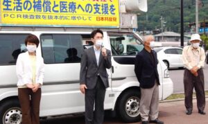 長野県縦断！国会報告キャラバン宣伝1日目