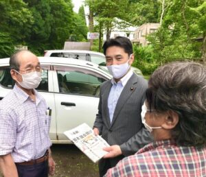 長野県信濃町で入党のお誘いと赤旗オススメ活動／長野民医連と懇談