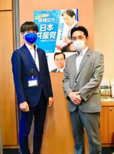事務所に池川友一都議が挨拶に来て下さいました！