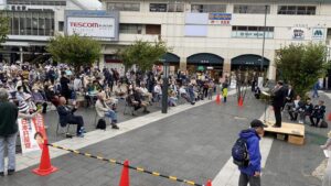 10/16　長野県松本駅前で志位議長と